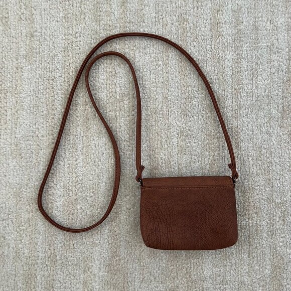 Brown Boho Studded Mini Crossbody Bag Cardholder - Picture 3 of 8